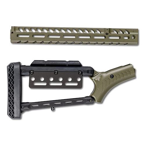 Mejora tu rifle con el Smith & Wesson 1854 M-LOK Lever Stock Set: ligero, robusto, fácil de instalar y con ajuste de altura para una ergonomía perfecta.